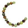 Tiger Eye Jade Strength Round Beaded Bracelet