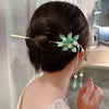Flower Leaf Pearl Peace Tassel Hairpin