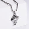 Stainless Steel Elephant Pendant Necklace, Gold Black Steel