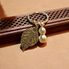 Brass Gourd Keychain with Five Emperor Coins, Feng Shui Decoration