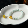 Natural Jade Bracelet with Flower Charm