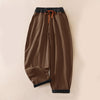 Women's Harem Pants Solid Cotton Drawstring Loose Fit Casual Trousers