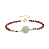 Natural Garnet Peace Buckle Bead Calm Bracelet