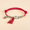 Koi Fish Red String Bracelet with Silver Charm