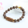 Nine-Eye Dzi Bead Black Agate Bracelet
