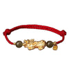 Copper Pi Xiu Fu Character Luck Red String Bracelet