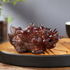 Color Changing Tea Pet Figurine, Feng Shui Wealth Toad and Pixiu Charm