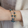 Candy Agate Coin Balance Bracelet with Butterfly, Gourd and Star Charms