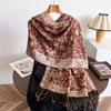 Paisley Pattern Long Scarf Shawl With Tassels