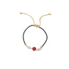Red Agate Cat Eye Braided String Confidence Bracelet