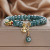 Green Crystal Butterfly Abacus Bead Bracelet for Women