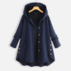 Women's Hooded Coat with Pockets, Long Sleeve Mid-length Jacket