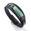 Braided Leather Stone Bracelet for Men and Women