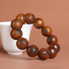 Lightning Struck Jujube Wood Bracelet Engraved Taoist Protection Beads