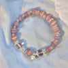 Silver Cat Eye Moonstone Love Support Bracelet