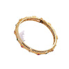Gold-Plated Copper Bangle with Open Cuff and Hollow Design