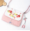 Embroidered Floral Cotton Linen Crossbody Bag