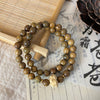 Green Sandalwood Bamboo Bead Bracelet