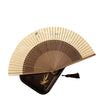Bamboo Folding Fan with Yellow Paper and Tassel