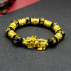 FengShui PiXiu Wealth Bracelet with Gold Tone Accents