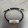 Geometric Copper Charm Bracelet with Red String