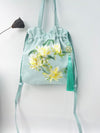 Suzhou Embroidery Drawstring Crossbody Bag