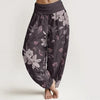 Women's Harem Pants Elastic Waist Floral Print Loose Yoga Trousers