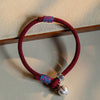 Sterling Silver Persimmon Charm Braided Bracelet