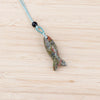 Carved Fish Stone Pendant Necklace, Natural Gemstone Charm