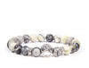 Paw Print Charm Bracelet with 8mm Stone Beads