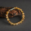 Crystal Bead Protection Bracelet with Bodhi Seed