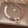 Pearl and Charm Bracelet with Gemstone Accents