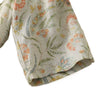 Floral Print Linen Blend Maxi Dress with Drawstring Waist
