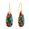 Emperor Stone Earrings Natural Teardrop Gemstone Dangles