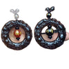 Obsidian Pixiu Ring Pendant with Six Syllable Mantra