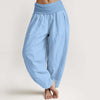 Women's Cotton Harem Pants with Fold-Over Waistband