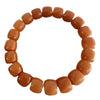 Polished Bodhi Seed Barrel Bead Bracelet