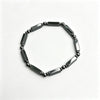 Hematite Geometric Bracelet, Silver and Black Tone