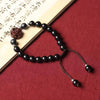 Ebony Wood Rose Bracelet with Auspicious Clouds