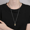 Om Mani Padme Hum Rotating Pendant Necklace, Copper