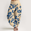 Women's Harem Pants Elastic Waist Floral Print Casual Yoga Trousers
