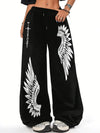 Dragon and Moon Wide Leg Pants for Women
