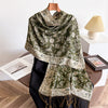 Paisley Pattern Long Scarf Shawl With Tassels