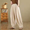 Women's Wide Leg Cotton Linen Pants With Pockets