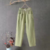 Cotton Linen Straight Leg Pants for Women