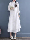 New Chinese Style Long Dress with Frog Buttons