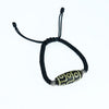 Nine-Eye Dzi Bead Bracelet, Tibetan Style Agate Cord