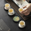 Ceramic Tea Coaster, Round Absorbent Cup Mat