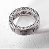 Taoist Nine-Character Mantra Ring with Bagua and Yin Yang