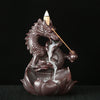 Dragon Lotus Pattern Strength Protection Ceramic Incense Burner Decoration